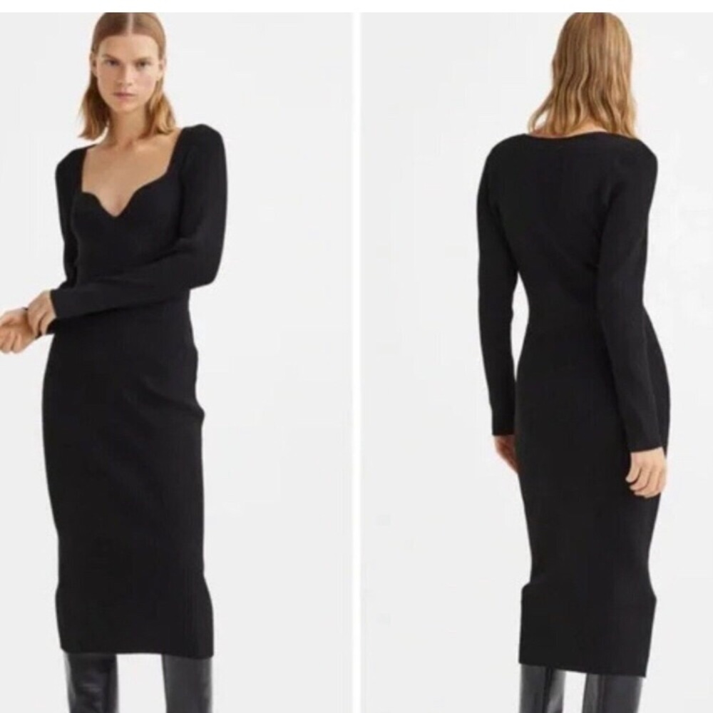 H&M Black Long Sleeve Dress